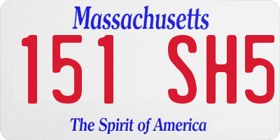 MA license plate 151SH5