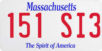 MA license plate 151SI3