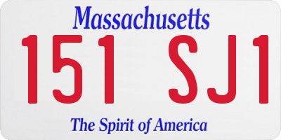 MA license plate 151SJ1