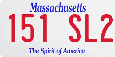 MA license plate 151SL2