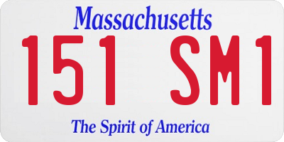 MA license plate 151SM1