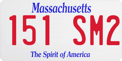 MA license plate 151SM2