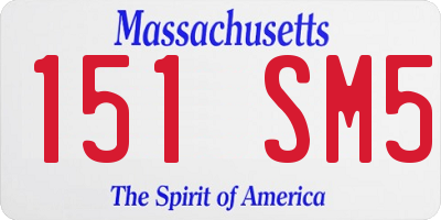 MA license plate 151SM5