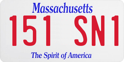 MA license plate 151SN1