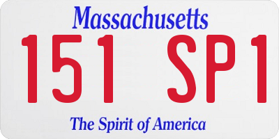MA license plate 151SP1