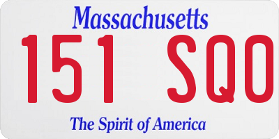MA license plate 151SQ0