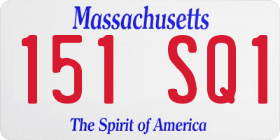 MA license plate 151SQ1
