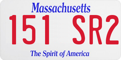 MA license plate 151SR2