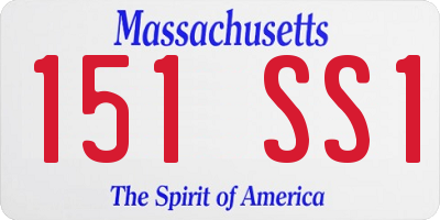 MA license plate 151SS1