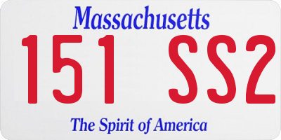 MA license plate 151SS2