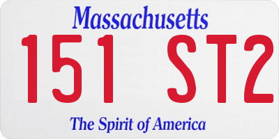 MA license plate 151ST2
