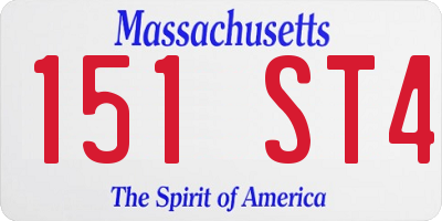 MA license plate 151ST4