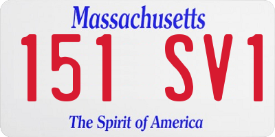 MA license plate 151SV1