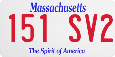 MA license plate 151SV2
