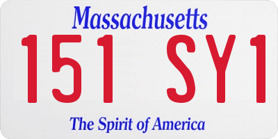 MA license plate 151SY1