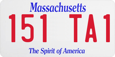 MA license plate 151TA1
