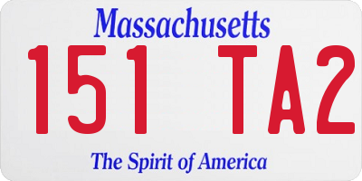 MA license plate 151TA2