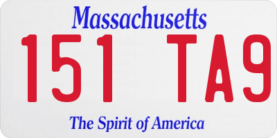 MA license plate 151TA9