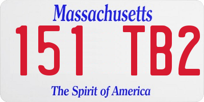 MA license plate 151TB2