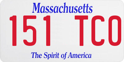 MA license plate 151TC0