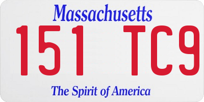 MA license plate 151TC9