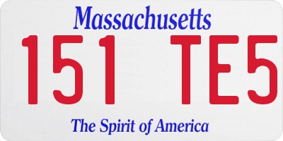 MA license plate 151TE5