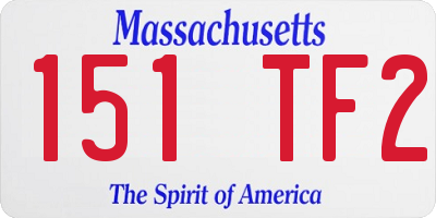 MA license plate 151TF2