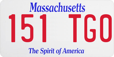 MA license plate 151TG0
