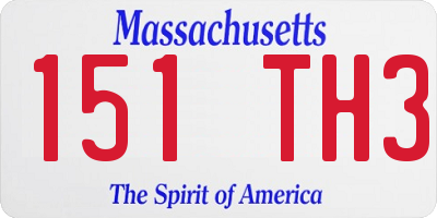 MA license plate 151TH3