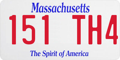 MA license plate 151TH4