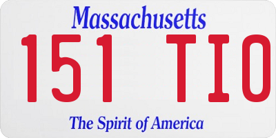 MA license plate 151TI0
