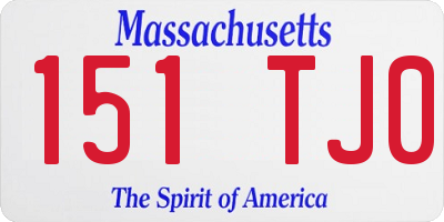 MA license plate 151TJ0