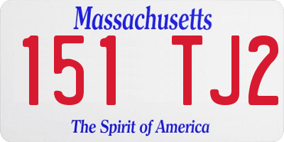 MA license plate 151TJ2