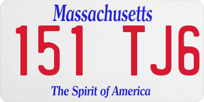 MA license plate 151TJ6