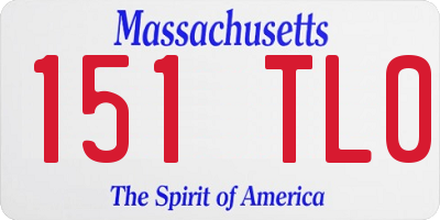 MA license plate 151TL0