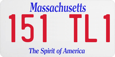 MA license plate 151TL1