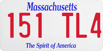 MA license plate 151TL4
