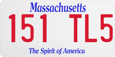 MA license plate 151TL5
