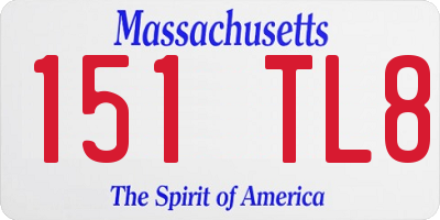 MA license plate 151TL8