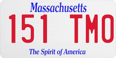 MA license plate 151TM0