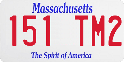 MA license plate 151TM2