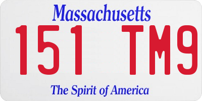 MA license plate 151TM9
