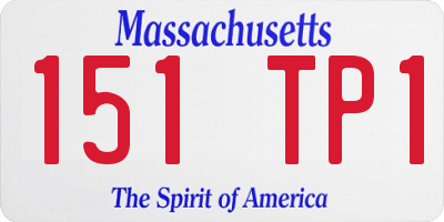 MA license plate 151TP1