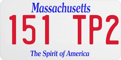 MA license plate 151TP2
