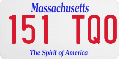 MA license plate 151TQ0