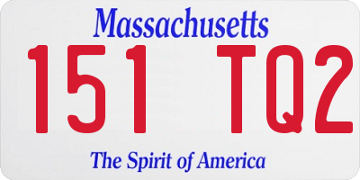 MA license plate 151TQ2