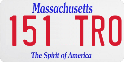 MA license plate 151TR0