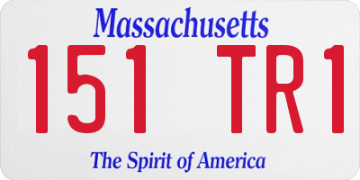 MA license plate 151TR1