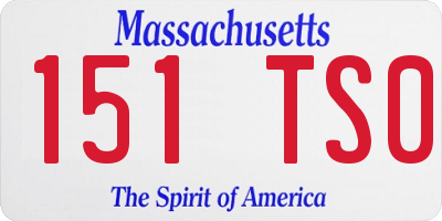 MA license plate 151TS0