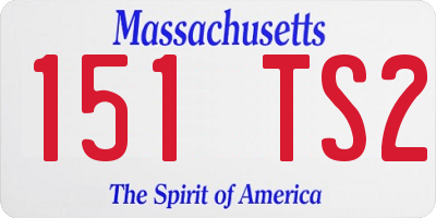 MA license plate 151TS2